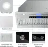 900CFM Range Hood Insert, Ducted/Ductless Convertible Built-in Range Hood with Remote/4-Speed Touch Control LCD Display 5