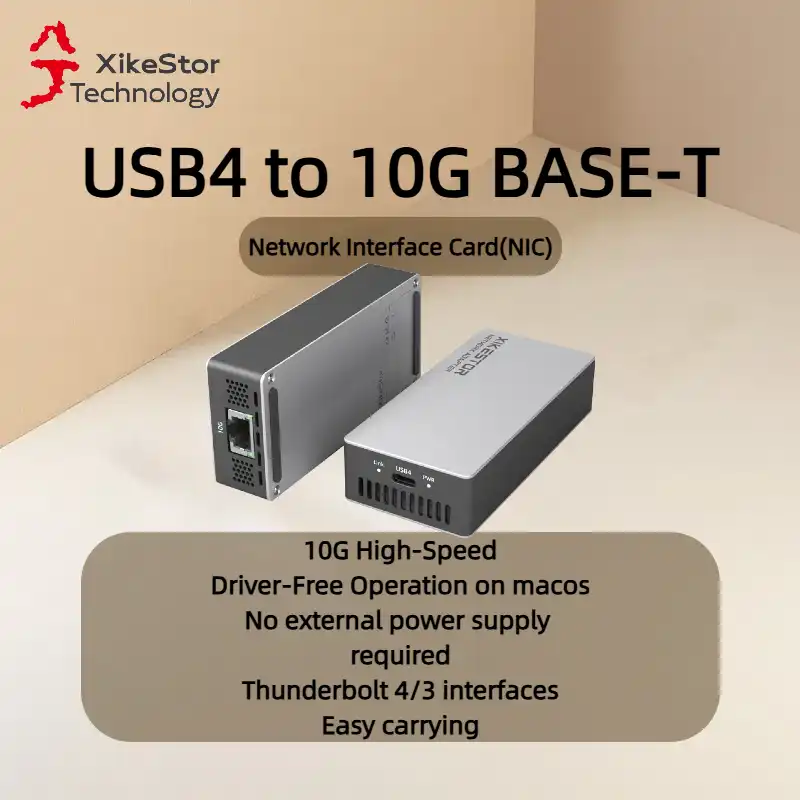 Xikestor USB4 10Gbps LANアダプター SKN-U410GT XikeStor SKN-U410GT USB4 To 10G Base-T Network Card,The USB4