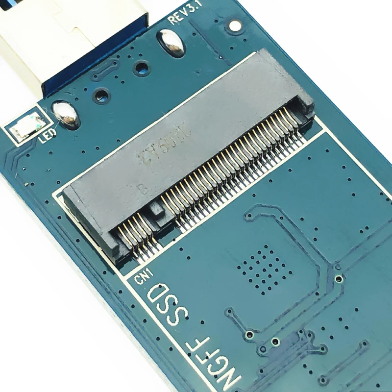1PCS M.2 to USB adapter B Key for 2280 M2 SSD Drive NGFF converter reader