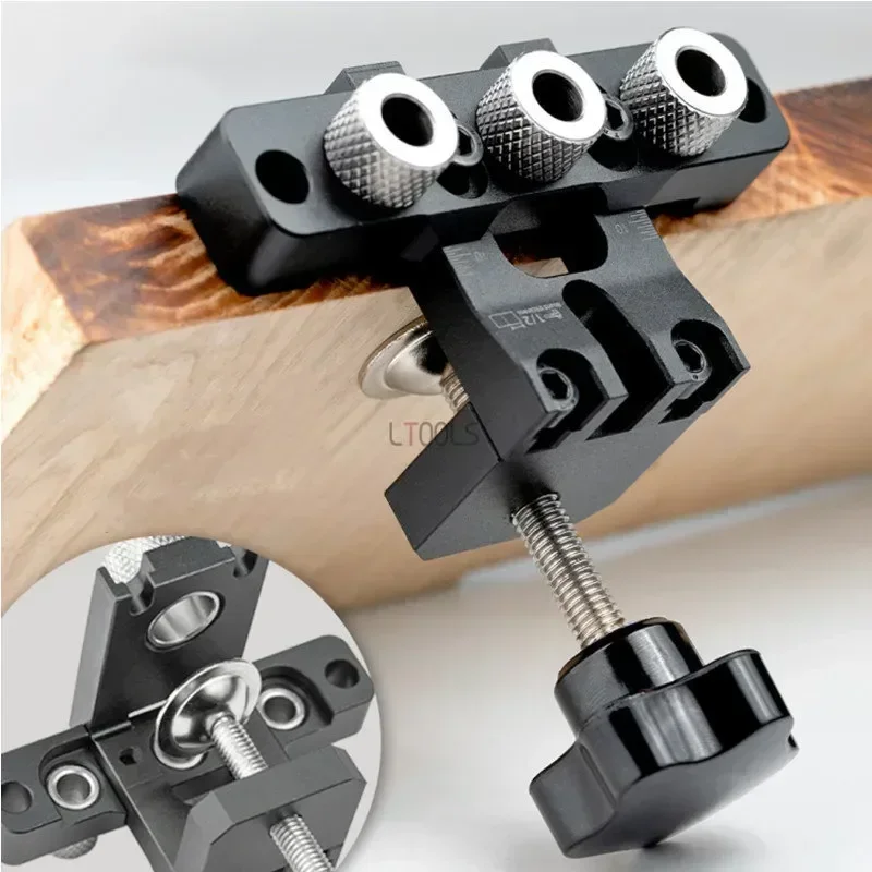 

In Kit Working Dowel Master For Precision Woodworking 1 Guide 3 Hole Jig Position Wood Drilling Cam DIY Dowelling