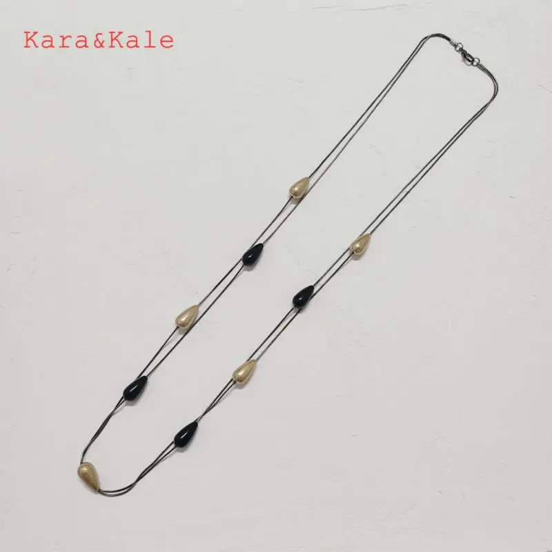 

Kara&Kale Layered Necklaces Long Beaded Necklaces Snake Chains Handmade Jewelry Original Simple Style Ladies Charm Necklaces