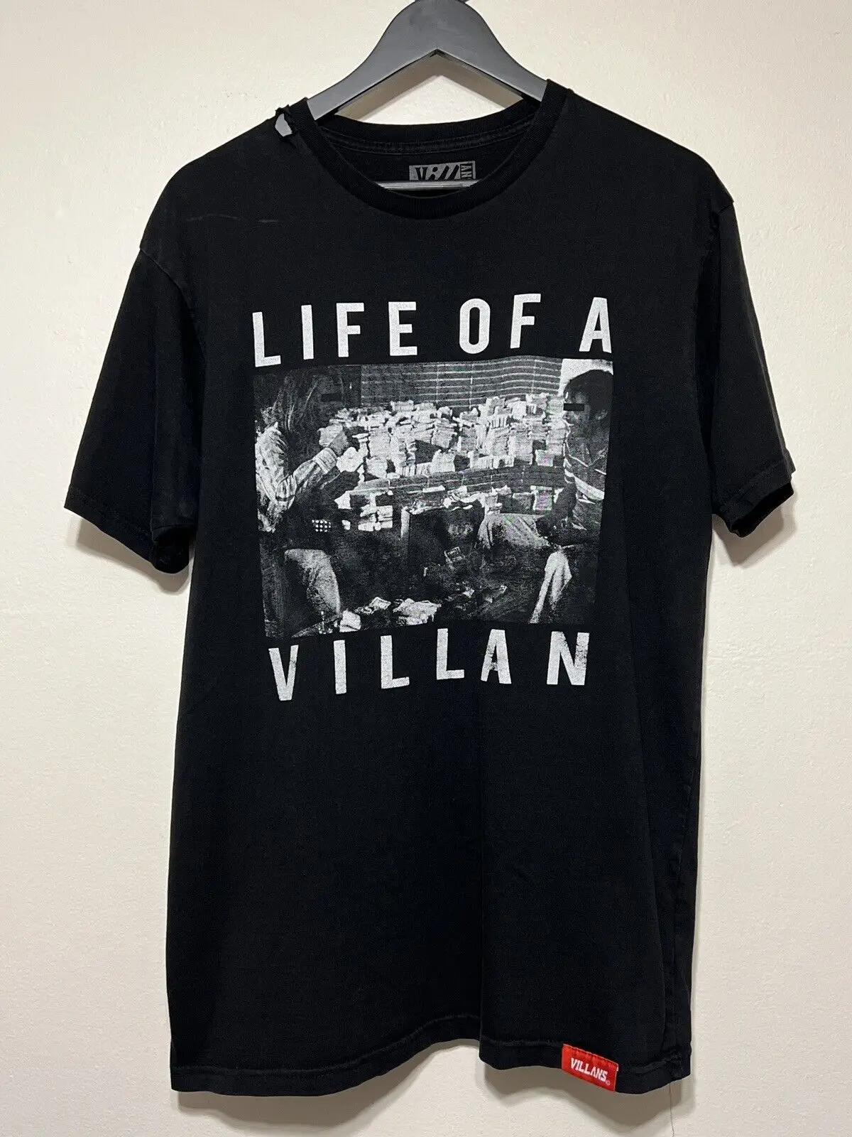 Villans Life Of A Villan Blow Money Movie T Shirt Taglia L Nero Streetwear Maniche Lunghe O Corte