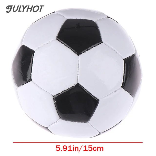 15cm Classic Soccer Ball Soft PVC Leather NO.2 Black Size Ball Football White Standard Training Soccer V1P1