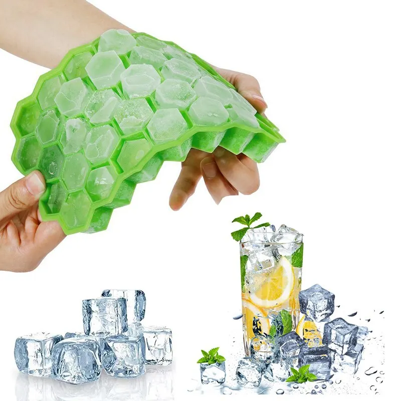 Ice Cube Tray One-click Fall Off Easy-release 32 Cavity Silicone Ice Mold  For Cocktail Ice Cube Maker With Storage Box Ice Tray - Ice Cream Tools -  AliExpress