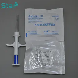 1.4x8mm Separated Microchip Syringe Chip Needle FDX-B Pet ID Tag 134.2KHz Animal Injector Matching Recycle Plastic Injector
