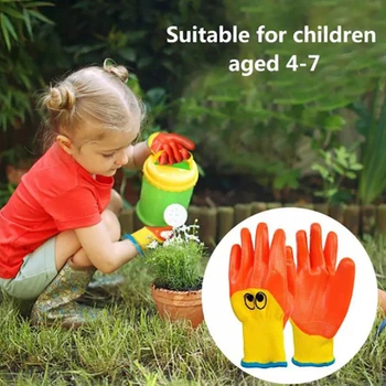 Kids Children Protective Gloves Durable Waterproof Garden Gloves Anti Bite Cut Collect Seashells Protector Planting Work