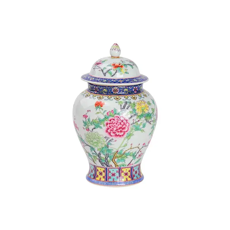 Ceramic Tea Tins Grain Dispenser with Lid Coffee Bean Candy Jar Moisture-proof Sealed Box Kitchen Storage Container