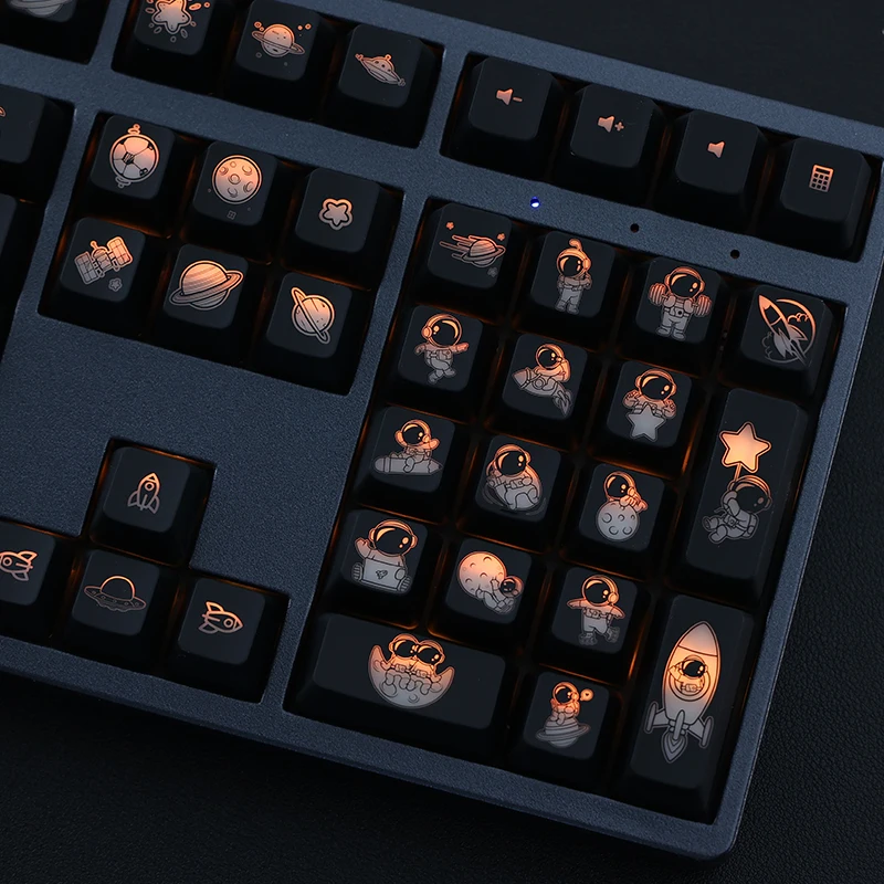 Espaço Homem Lua Tema Gaming Keycaps Backlit