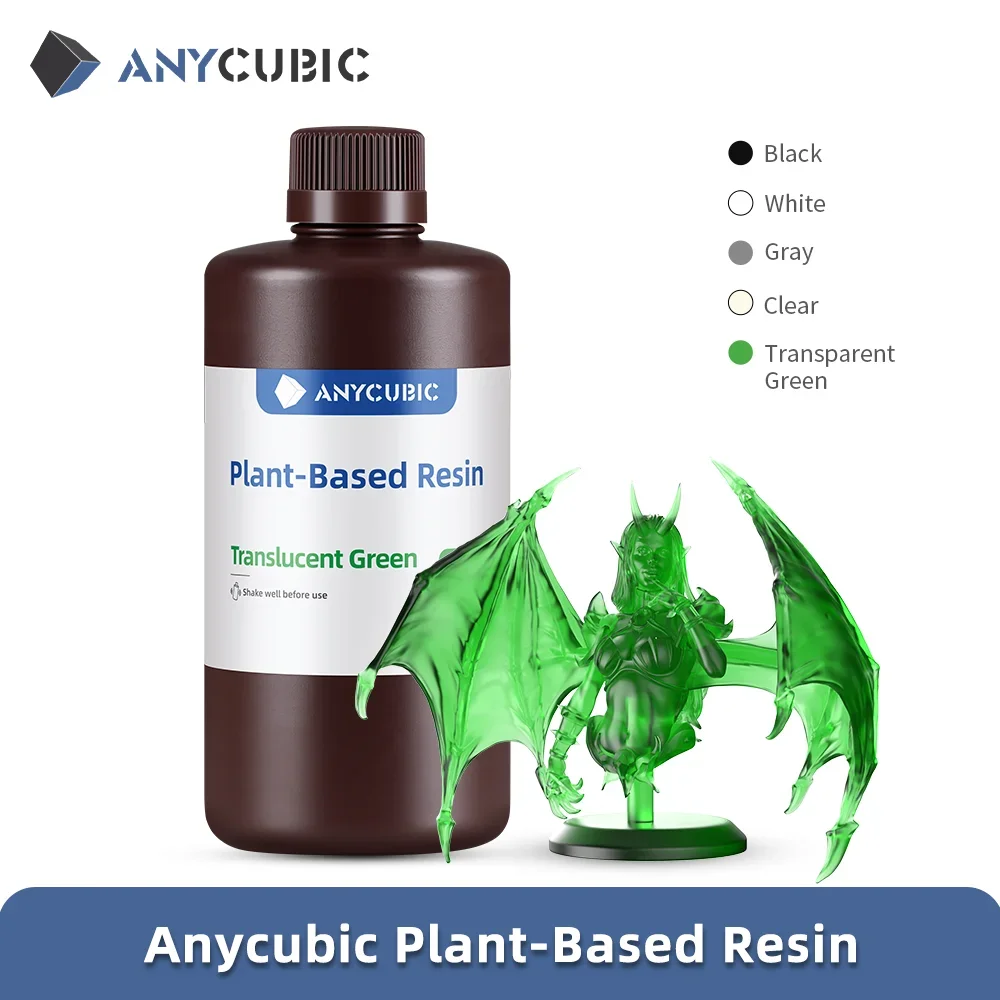 ANYCUBIC-에코 UV 수지 LCD 3D 프린터, 안전하고 낮은 냄새, 고해상도 경화 가능한 405nm UV 식물 기반 수지 사용 ANYCUBIC-에코 UV 수지 LCD 3D 프린터, 안전하고 낮은 냄새, 고해상도 경화 가능한 405nm UV 식물 기반 수지 사용