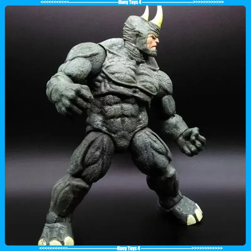 새로운 23cm 애니메이션 X-Men 어벤져스 악당 영웅 7인치 라이노 관절 가동 액션 피규어 수집용 모델 장난감 선물