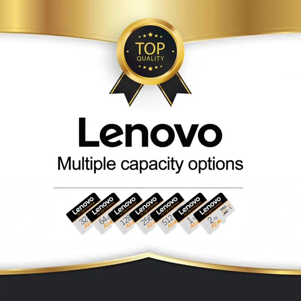 Lenovo SD Card 2TB Memory Card Class 10 Micro TF SD Card High Speed Flash Card 512GB 1TB cartão de memória For Laptop/Phone/Cam
