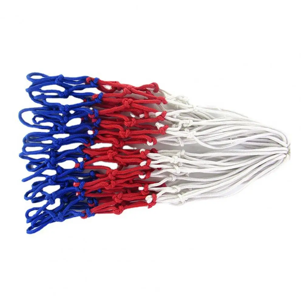

2Pcs Basketball Net Professional Durable Standard Rainproof Sunscreen Nylon Red White Blue Tri-Color Basketball Hoop Net