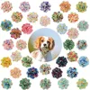20PCS Pet Collar Accessories Summer Movable Pet Collar-flower Bowtie With Elastic Band For Dog and Cat Puppy Collar Pet Supplies 1