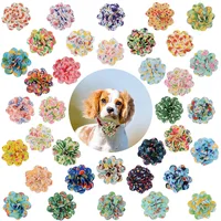 20PCS Pet Collar Accessories Summer Movable Pet Collar-flower Bowtie With Elastic Band For Dog and Cat Puppy Collar Pet Supplies 1