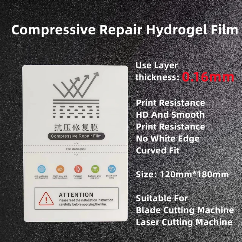 25pcs Mobile Phone Compressive Repair Hydrogel Film Protector For Cutting Machine For Production Screen Protective Film