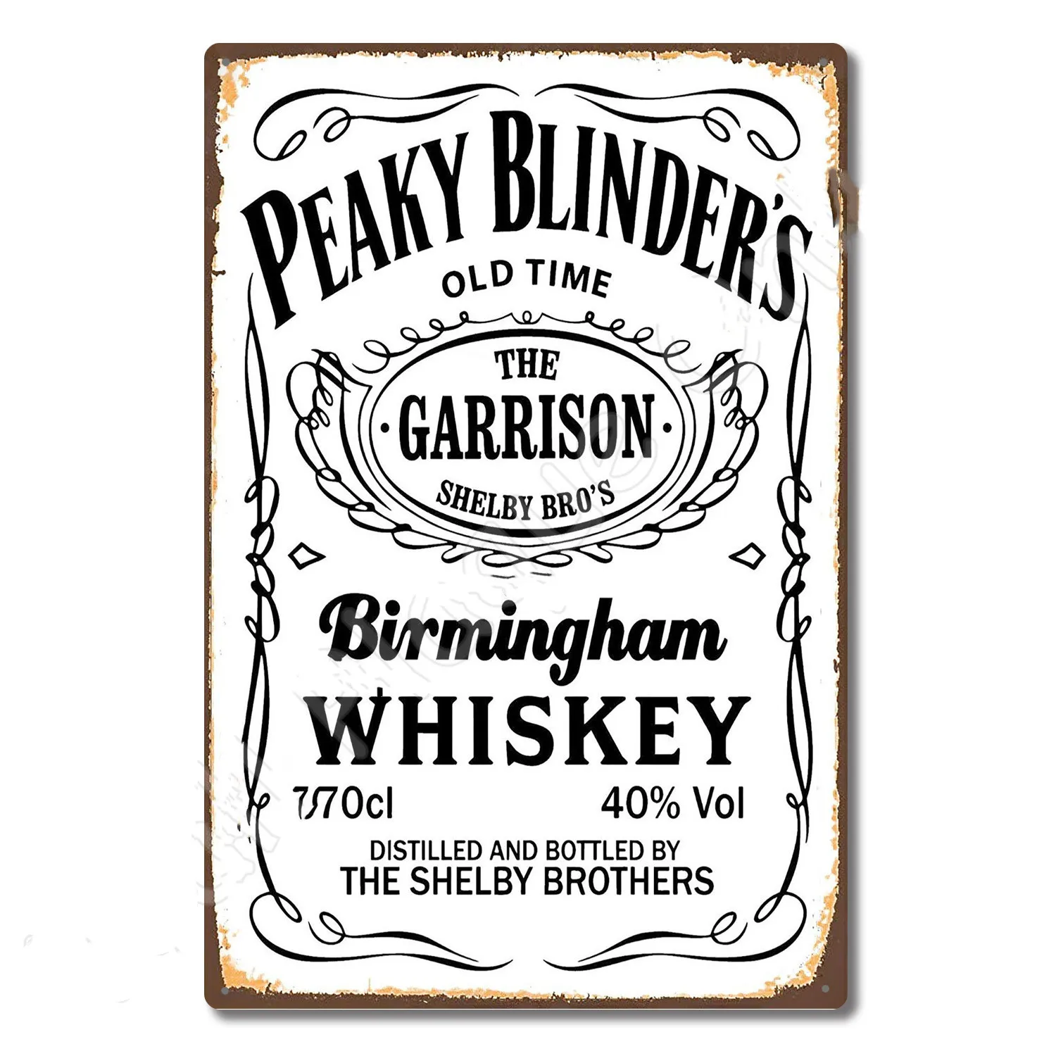 

Vintage Tin Sign Peaky Blinders Whiskey Metal Sign Poster Retro Art Plaque Wall Decor for Home Bar Pub Cafe Restaurant 8x12 Inch