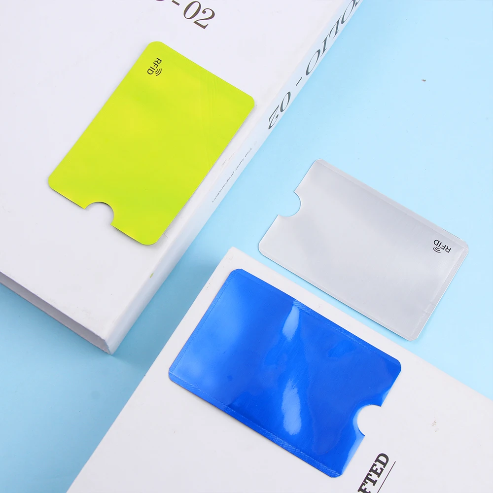 1/5Pcs Rfid Card Holder Anti Thief Aluminium Blocking Protect Case Cover Bank Credit Cards Cover Safety Smart Reader Storage Bag