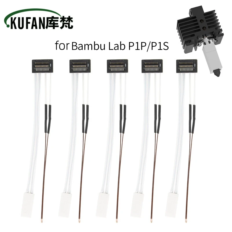 1PCS For Bambu Lab P1P P1S Thermistor Ceramic Cartridge Heater 24v 48w Heating Tube for 3D Printing Thermistor Hotend