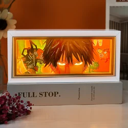 Japanese Anime Led Light Box Eyes Paper Cut  Night Light Shadow Box Frame Table Lamp For Bedroom Party Favors For Kids Birthday