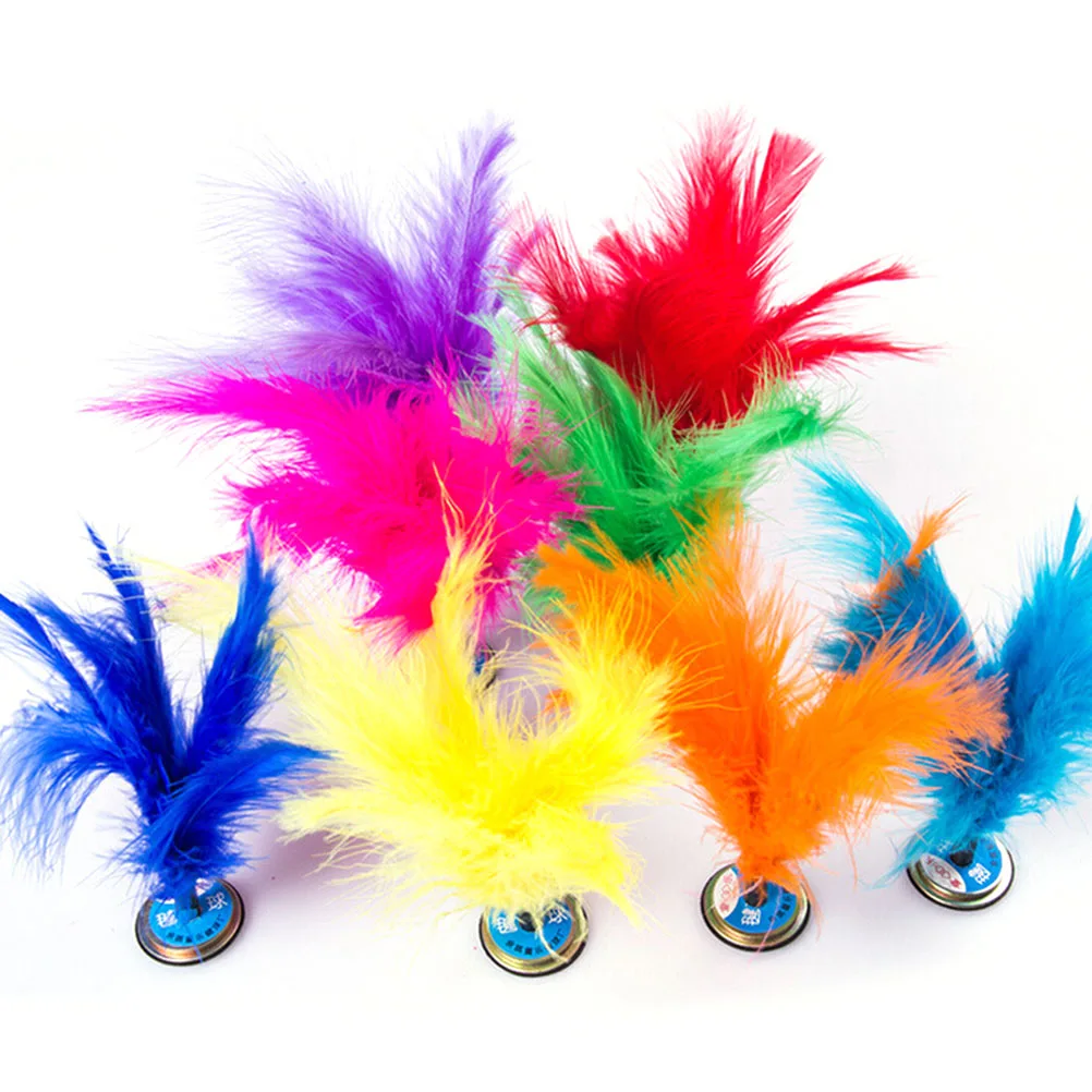 Chinese Traditional Sports Jianzi Toy Play Exercise Leg Muscle Strength And Body Flexibility Sport Kick Shuttlecock Random 1Pc badminton shuttlecock feather shuttlecock jianzi shuttlecock