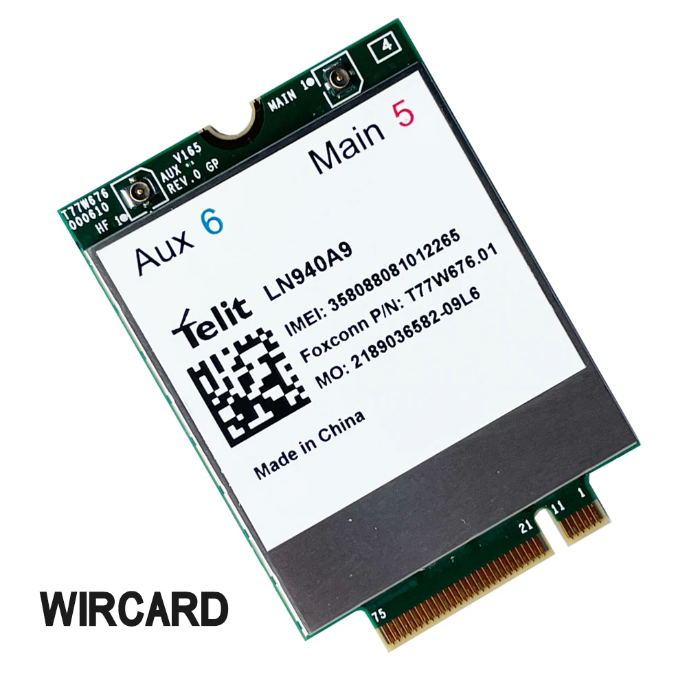 Telit LN940A9 T77W676 4G LTE モデム & アダプタ T77W676 Telit LN940 X12 LTE 4G WWAN M.2 450Mbps LTE Modem For
