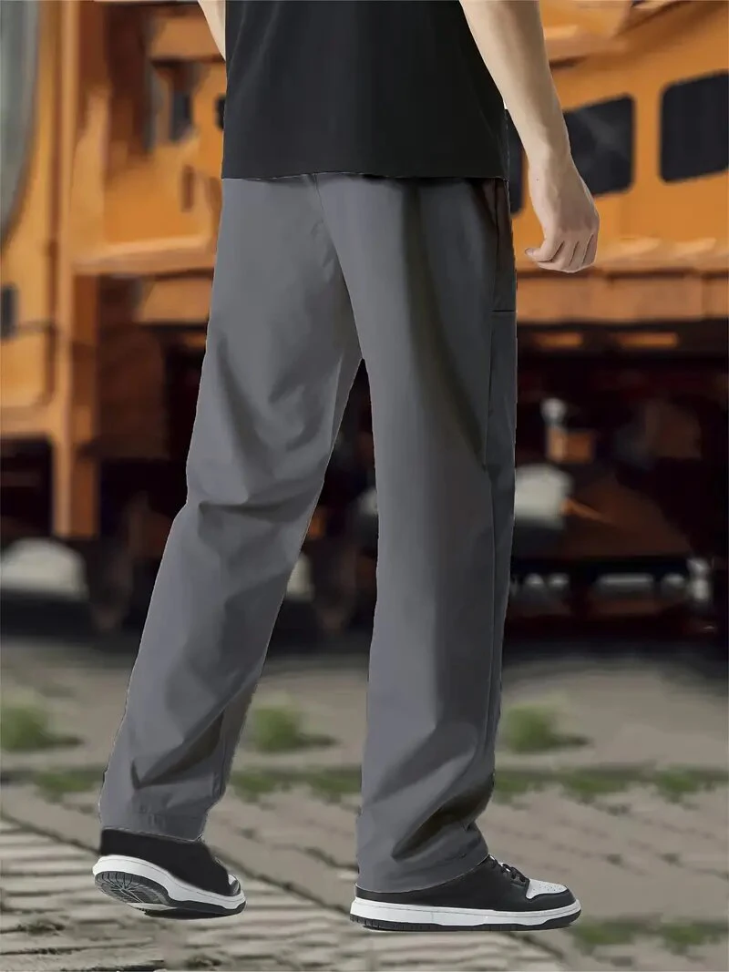 2025 سراويل البضائع الرجالية من الحرير الجليدي للر...