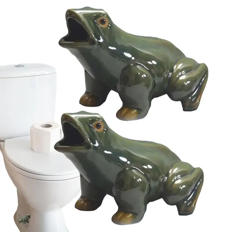 

Decorative Toilet Bolt Covers Frog 2pcs Resin Animal Cute Floor Bolt Cover Caps Toilet Replacement Parts Bathroom Accessories