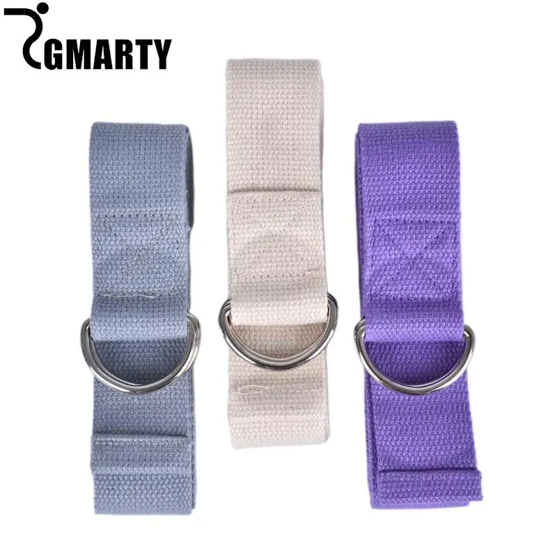 1Pc Adjustable Sport Stretch Strap D-Ring Belts Gym Waist Leg Fitness Yoga Belt