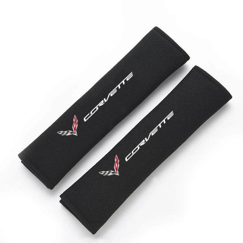 For Corvette C1 C2 C3 C4 C5 C5 C6 C7 C6-R C8 Car Seatbelt Shoulder Pad Cover Carbon Fiber Seat Belt Protector Cushion — view 3