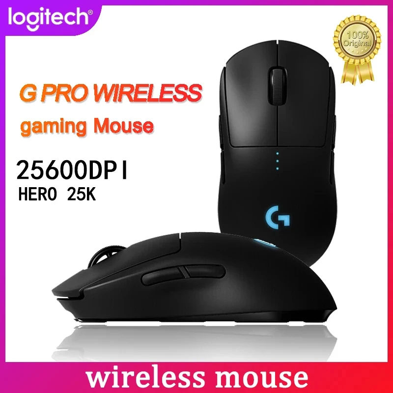 Logitech G Pro Wireless Gaming Mouse with Esports Grade Performance,  Ergonomic Ambidextrous, 4-8 Programmable Buttons, and HERO 25K Sensor  (Renewed)