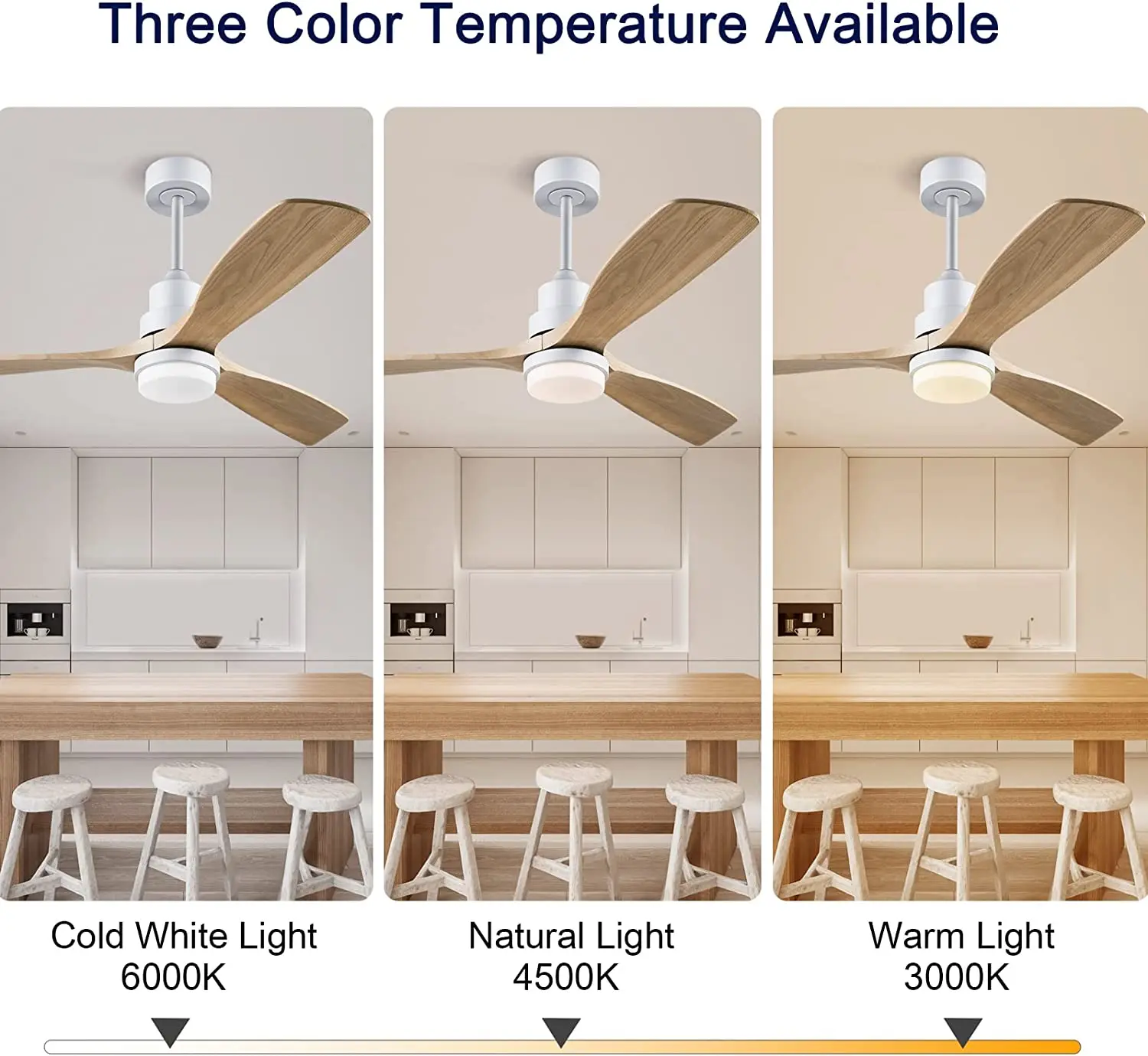 Ceiling Fan 52Inch With Led Light For Home Office