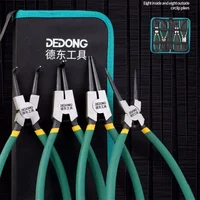 4Pcs 7'' Long Nose Plier Staight Snap Ring Remover Set With Storage Bag Circlip Pliers Bent Plier Inner Outer Retaining 2