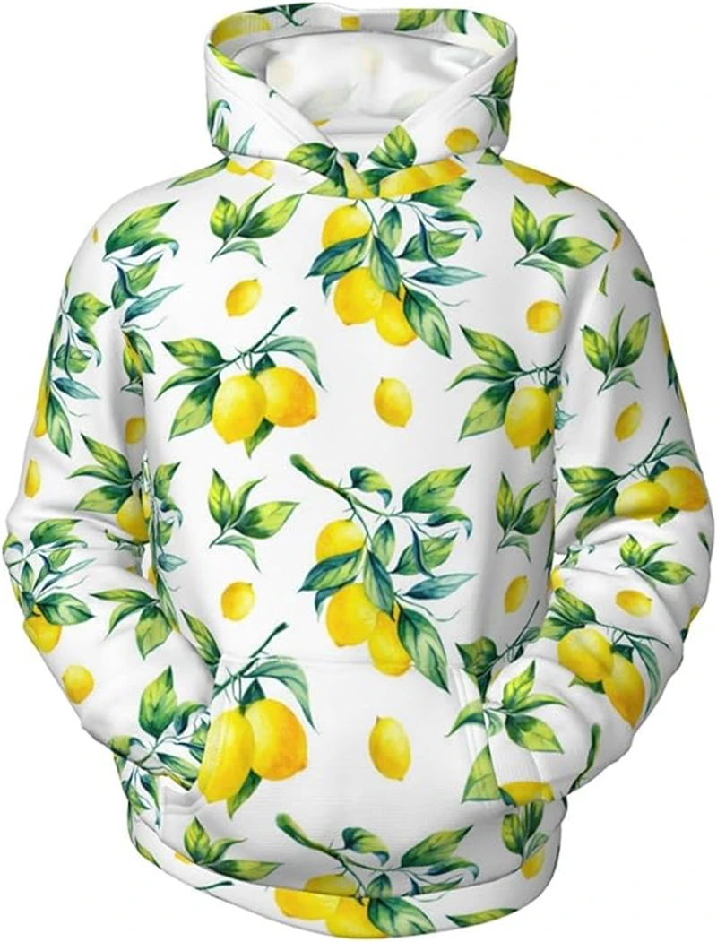 thumbnail image 1 of Nueva sudadera con capucha con estampado 3D de frutas y limón, ropa informal de calle para hombres, mujeres y niños, nueva ropa con capucha, 1 of 5