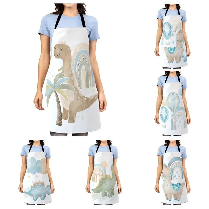 

nordic Aesthetic Women kitchen apron kids original Children Waterproof girl princess waiter work apron oil proof boho plant