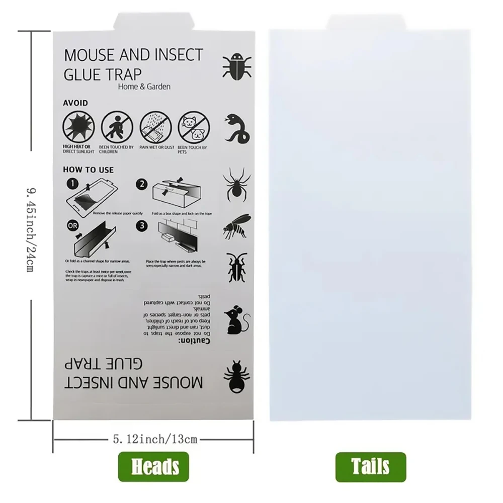 12pcs/set Sticky Rat Boards For Household Use Strong Rat Stickers Cockroach Stickers Sticky Rat Insect Glue Rodent Traps 2