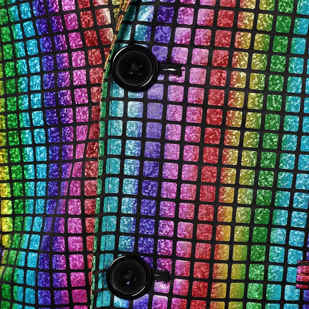Men 70s Disco Cosplay Outfit Halloween Retro Party Stage Night Club Cloth Adult 60s 70s Male Hippie Fantasia Roleplay Costume