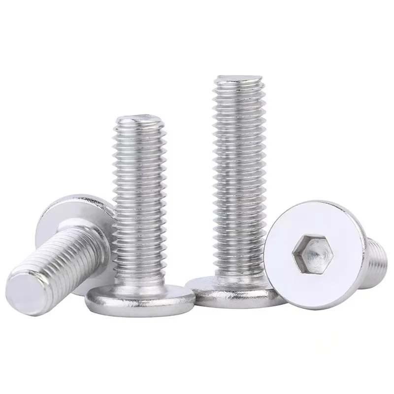 304 Stainless Steel CM Hex Hexagon Socket Ultra Thin Super Low Flat Wafer Head Allen Cap Screw Bolt M2-M8
