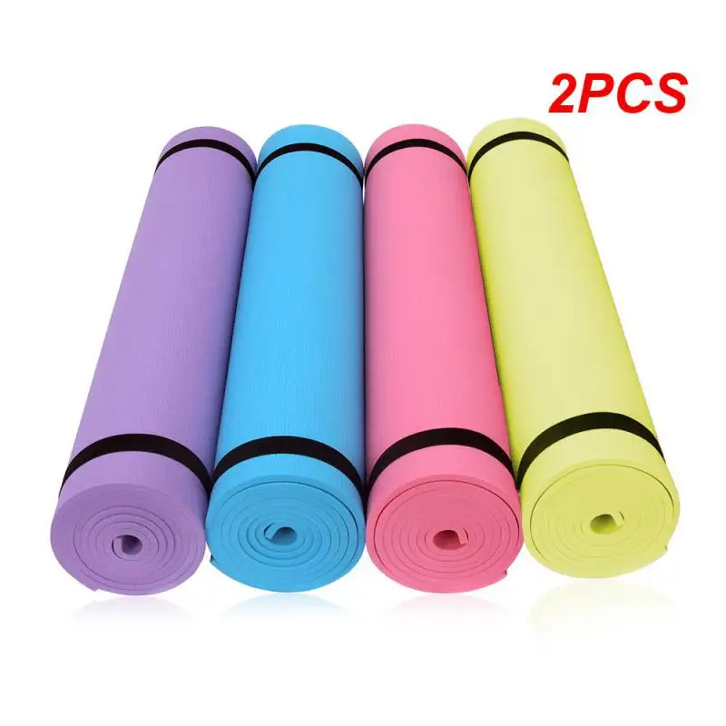 

2PCS Solid Color EVA Sports Moisture-proof Yoga Mat Folding Gymnastic Mat Non-slip Weight Loss Waterproof For Beginners