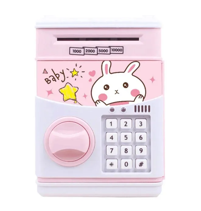 Large Size Cartoon ATM Password Protection Automatic Money Saving Bank Coin Bank Toy Financial Education Toy Money Box
