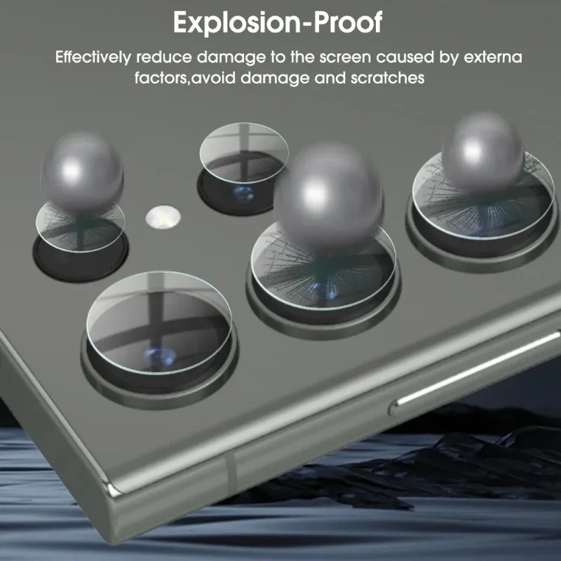 Ultra-Clear Tempered Glass Camera Lens Protector Film - Pack of 5