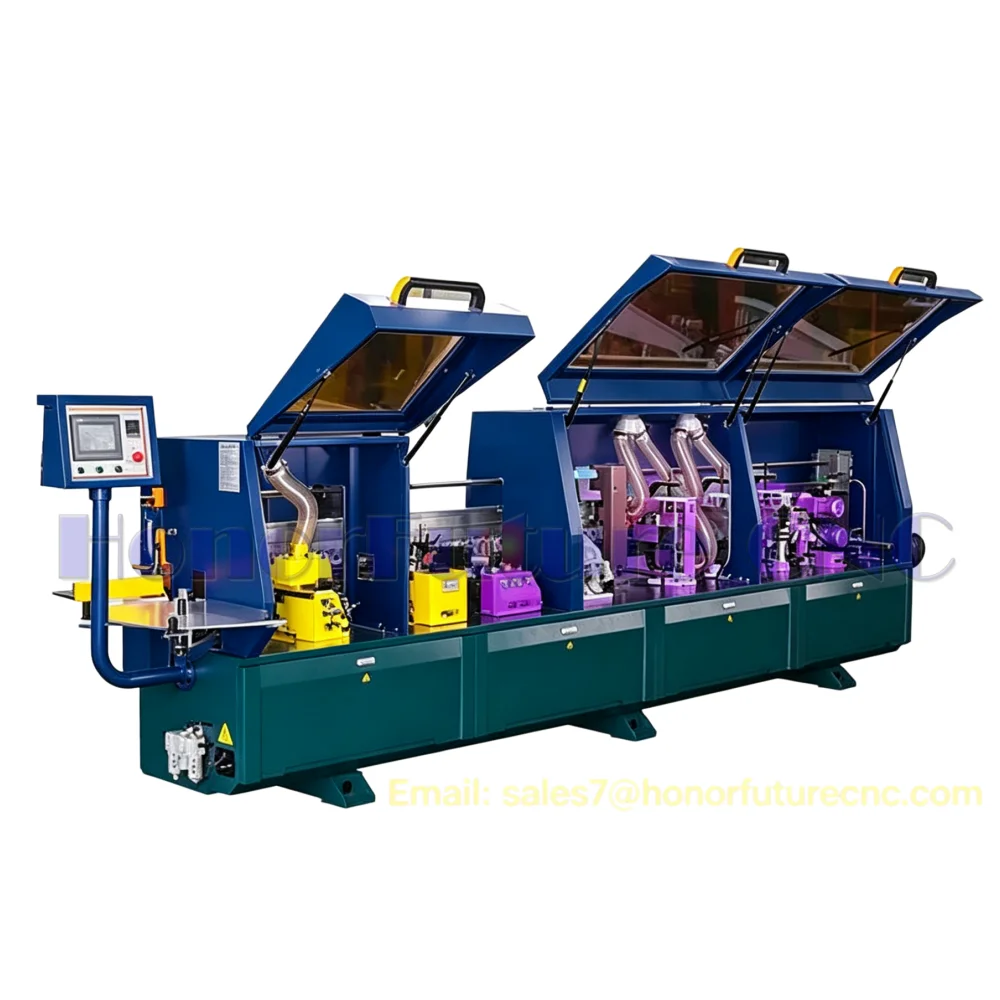 자동 PVC MDF 목재 엣지밴딩 기계, 가구 트리밍 목공 기계용 프리밀링 엣지밴딩 기계