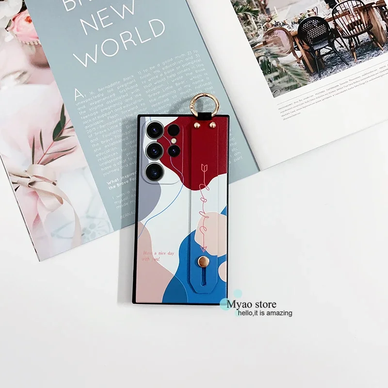 Premium Wristband Phone Cover with Kickstand Holder - Wrist Strap Case