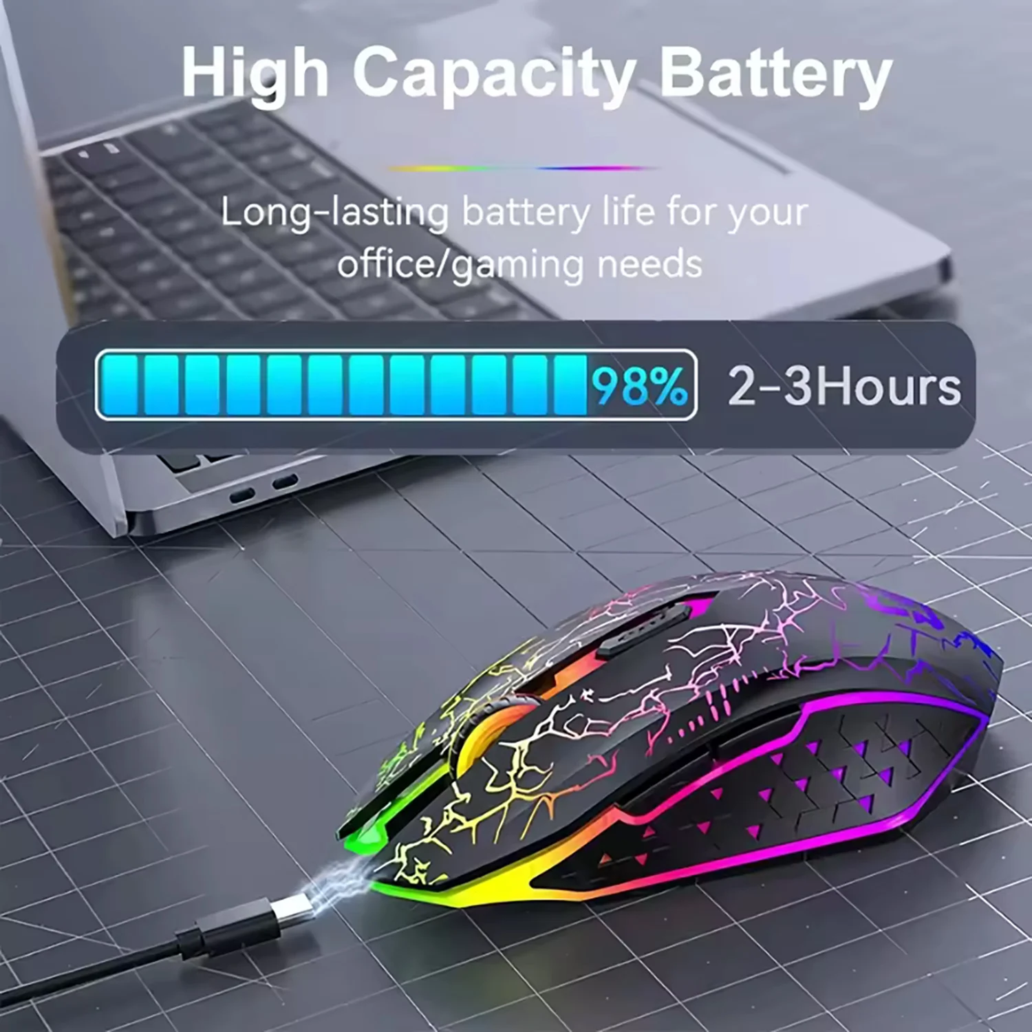 2.4G Bluetooth Wireless Mouse Gaming Mouse Silent Rechargeable 800-1200-1600 DPI Mice PC Laptop Macbook wireless mouse