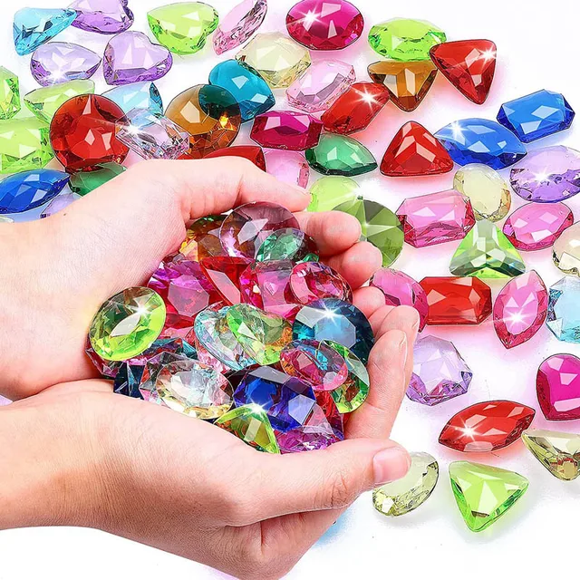 50g Bag Treasure Hunt Toys Favors For Kids Boys Girls Acrylic Crystal Gem Stone Juguetes Para Niños 2 3 4 5 7 9 10 Años 1