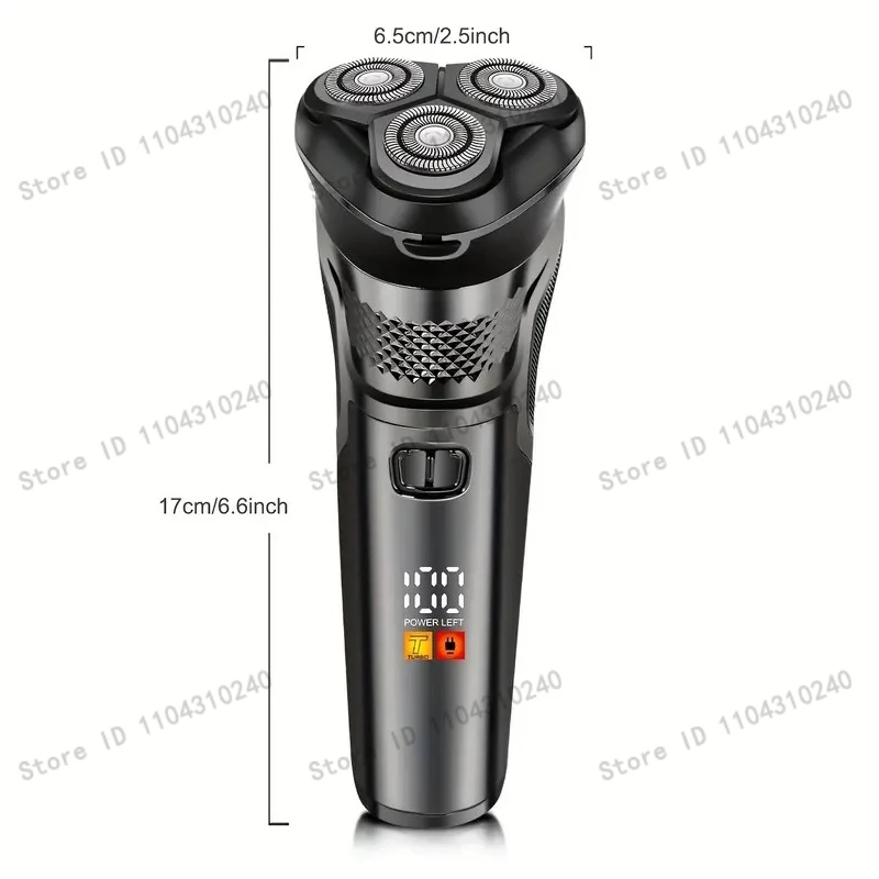 남성용 전기 면도기 USB 충전식 헤어 트리머 3D 플렉시블 플로팅 헤드로 조절 가능한 면도 스트로크 남성용 면도기