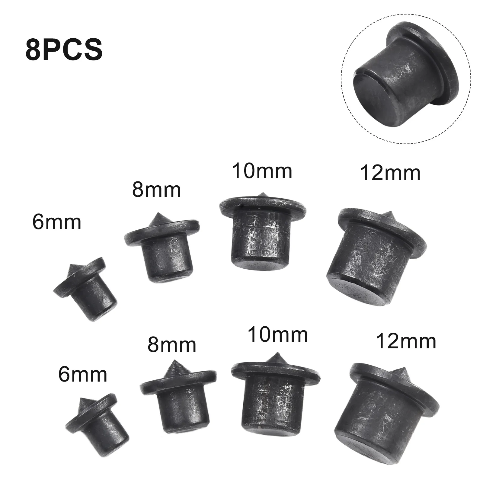 

8pcs Dowel Drill Centre Points Pin 6/8/10/12mm Locating Pins Fasteners Wood Timber Marker Hole Tenon Center Woodworking Tools