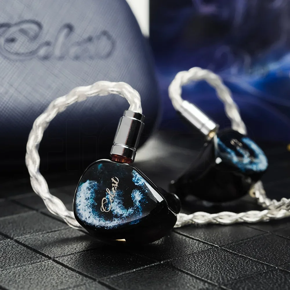 Kinera Celest Relentless 하이브리드 인이어 모니터 이어폰, 유선 하이브리드 헤드폰, 3.5mm + 4.4mm 교환 가능 플러그, 1DD + 6BA