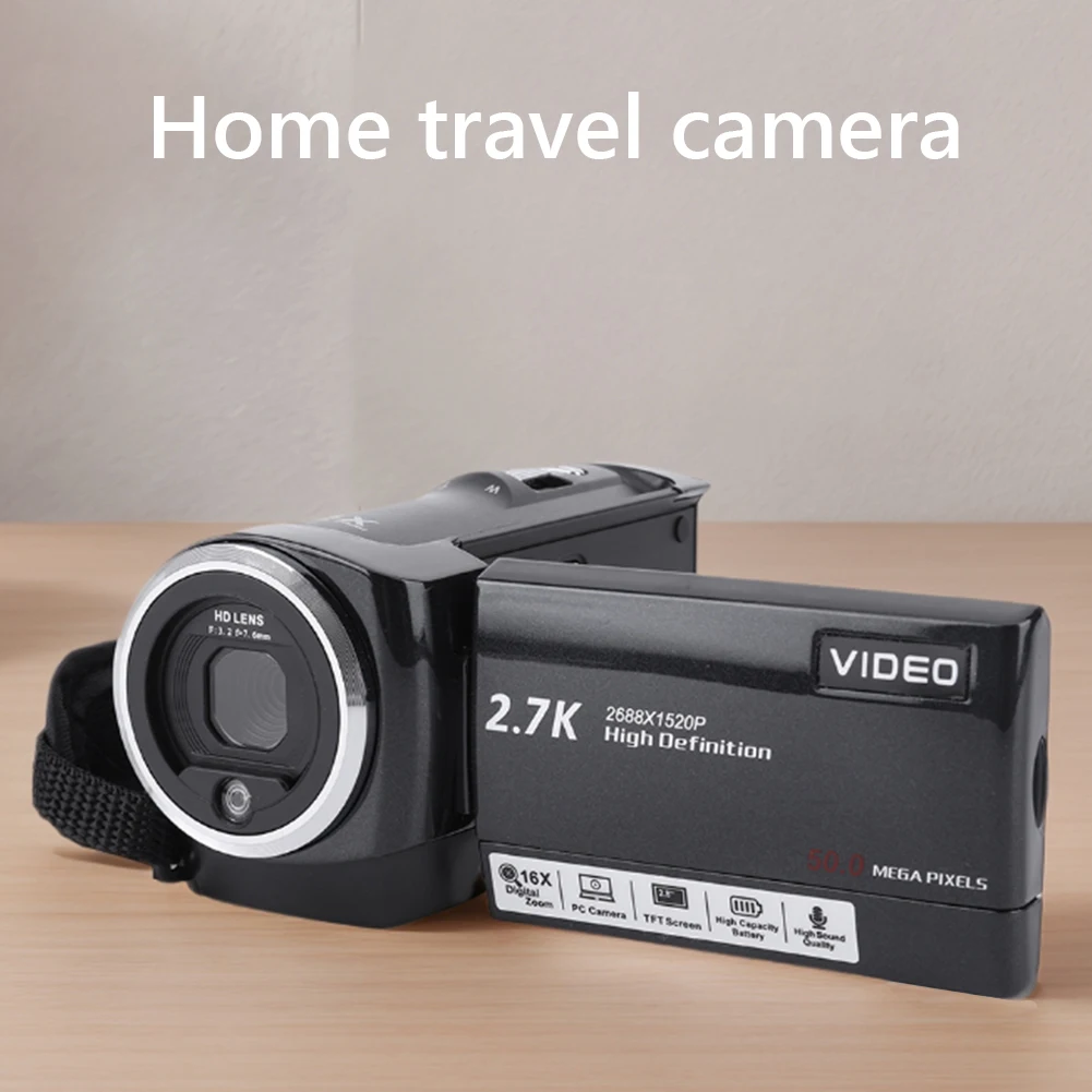 2.7k filmadora 2.8 polegadas tela de rotação de 270 graus câmera de vídeo filmadora gravador de vídeo filmadoras para gravação de viagens ao ar livre 4