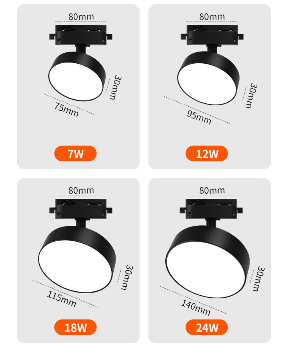Description Picture 6 of itemLED Track Lights Embedded 10W 12W 18W 24W 30W LED Spotlight Downlight Living Room Without Main Light Lighting Grille Lamp Series