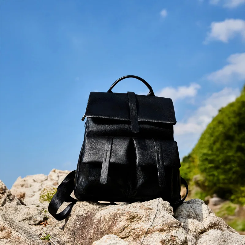 Leather Backpack Women Fashion Large Capacity Multi-functional Women's Travel Backpack